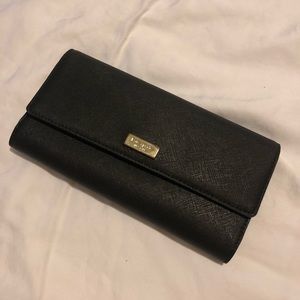 Black Kate Spade Folding Wallet